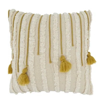 Saro Adelaide Collection Cotton Throw Pillow In Polyester