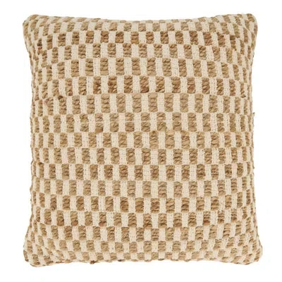 Saro Aeryn Collection Jute Throw Pillow In Polyester