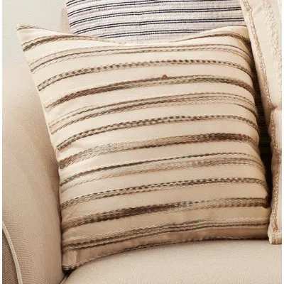 Saro Ambrosia Woven Square Pillow Cover