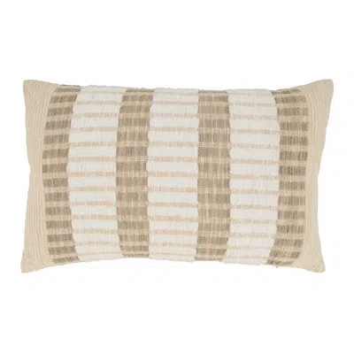 Saro Anara Collection Geometric Throw Pillow In Polyester,polyfill