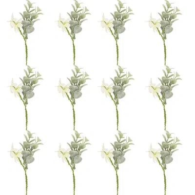 Saro Artificial Mixed Flower Set In White
