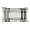 Saro Barry Collection Plaid Throw Pillow In Polyester,polyfill