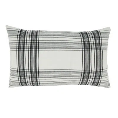 Saro Barry Collection Plaid Throw Pillow In Polyester,polyfill