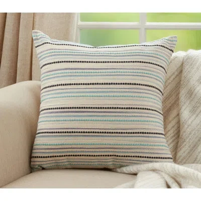 Saro Beau Square Cotton Pillow Cover