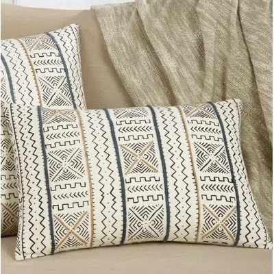 Saro Bogolan Collection Mud Cloth Pillow, Cover Only