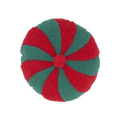 Saro Bonbon Collection Throw Pillow In Red,green