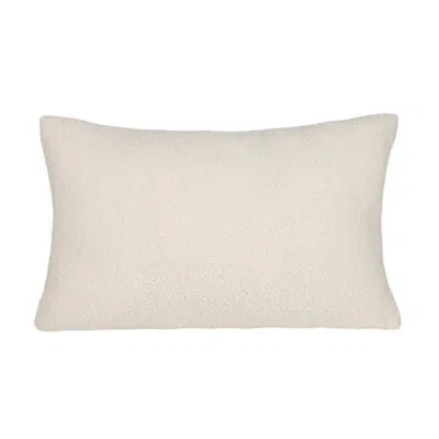 Saro Boucle Throw Pillow Cover - Textured Decorative Throw Pillow Cover For Modern Home Decor, Cozy Livin In Neutral