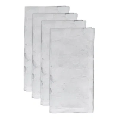 Saro Burnout Voile Vine Napkin In White