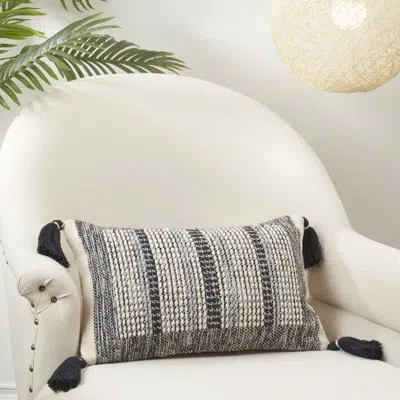 Saro Cambria Collection Cotton Throw Pillow In Polyester
