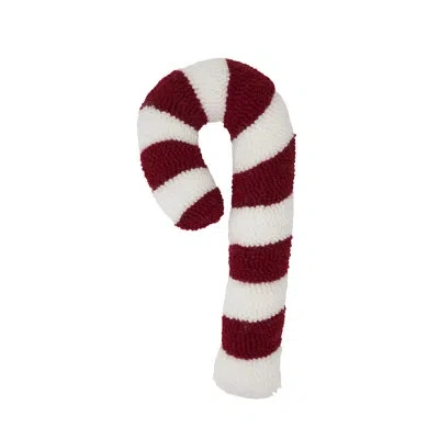 Saro Candy Cane Twist Poly Filled Throw Pillow