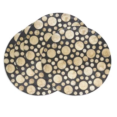 Saro Capiz Echoes Placemat (set Of 4) In Black