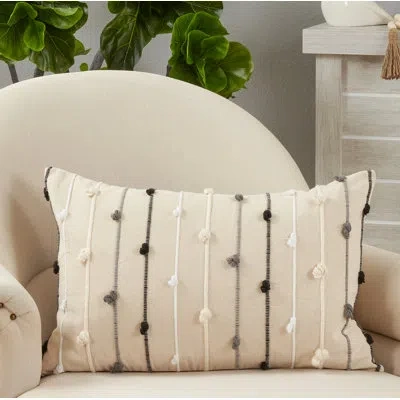 Saro Cassia Rectangular Cotton Pillow Cover In Pillow Cover Only - No Insert
