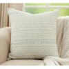 Saro Celeste Square Pillow Cover & Insert In Polyester,polyfill,aqua