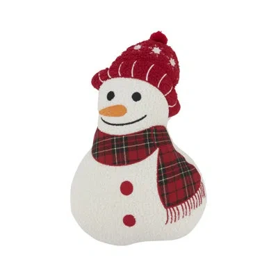 Saro Cheerful Snowman Pillow With Soft Poly Fill In Multi