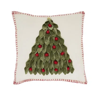 Saro Christmas Tree Throw Pillow Cover In Pillow Cover Only - No Insert