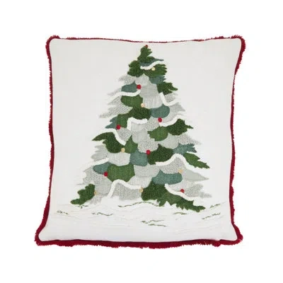 Saro Christmas Tree Throw Pillow Cover In Pillow Cover Only - No Insert