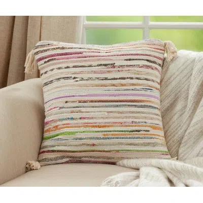 Saro Cleopatra Square Pillow Cover & Insert In Polyester,polyfill