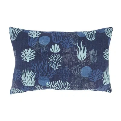 Saro Coastal Coral Pillow Cover In No Insert