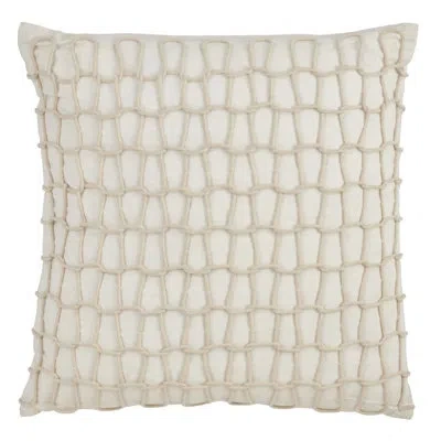 Saro Corda Di Mare Cotton Geometric Throw Pillow In Neutral