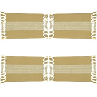 Saro Cotton 14" Placemat In Brown