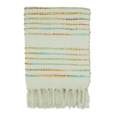 Saro Cotton Blend Throw In Multi