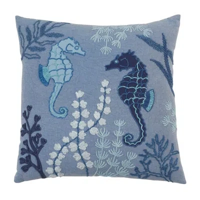 Saro Cotton Throw Pillow In Down Blend