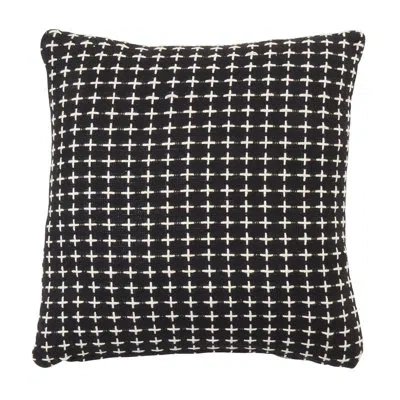 Saro Cotton Throw Pillow In Down Blend