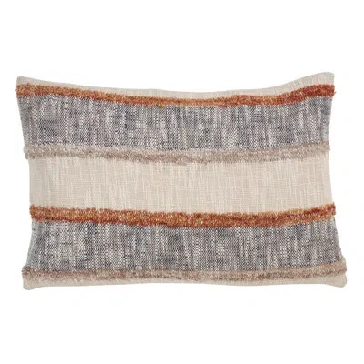 Saro Cotton Throw Pillow In Pillow Cover Only - No Insert