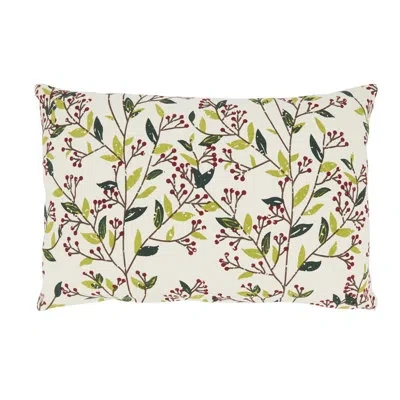 Saro Crimson Harvest Red Berry Down Filled Throw Pillow