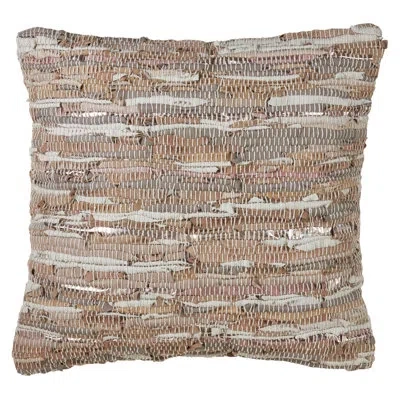 Saro Cuir Chindi Down Filled Throw Pillow