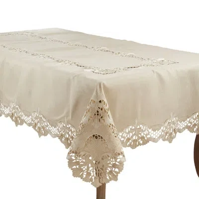 Saro Delicate Embroidery Tablecloth