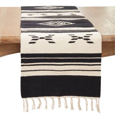 Saro Desert Dreams Southwestern Table Runner In Black