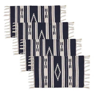Saro Desert Horizon Placemat (set Of 4) In Black