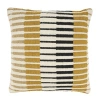 Saro Dynamic Stripe Geometry Poly Filled Throw Pillow In Neutral