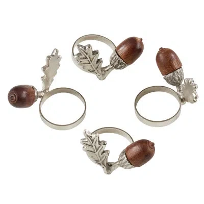 Saro Écrou De Gland Collection Napkin Ring In Silver