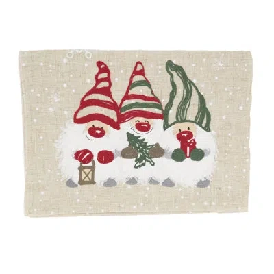 Saro Eider Christmas Table Runner In Natural