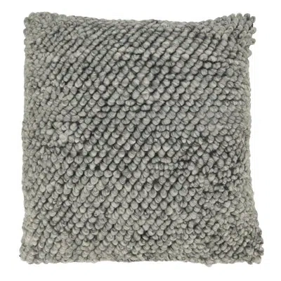 Saro Elof Design Cotton Indoor/outdoor Pillow Cover In Gray