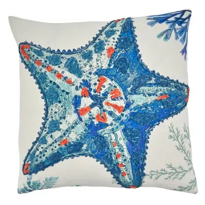 Saro Enchantment Cotton 20" Throw Pillow Cover In Pillow Cover Only - No Insert