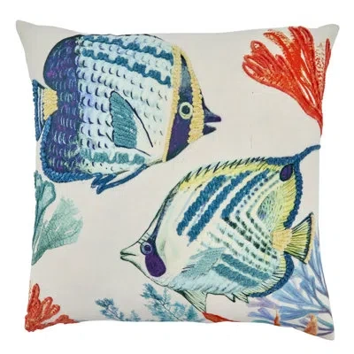 Saro Enchantment Cotton Throw Pillow In Down
