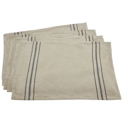 Saro Everyday 20" Linen Placemat In Beige