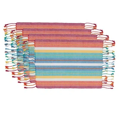 Saro Fiesta 13" Cotton Placemat In Multi