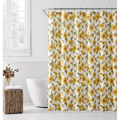 Saro Floral Single Shower Curtain