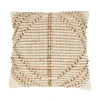 Saro Geometric Throw Pillow In Polyester,polyfill,natural