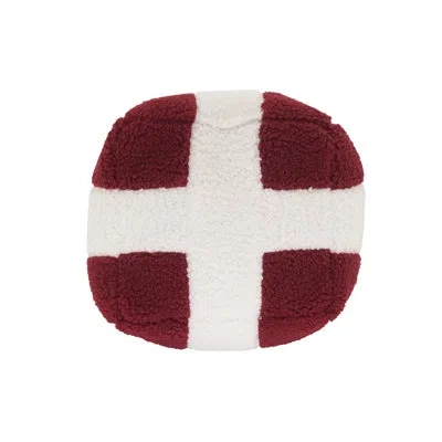 Saro Gift Box Shaped Polyester Filled Throw Pillow - Holiday Accent Throw Pillow With Plush Wrapped Prese In Red