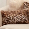 Saro Guépard Cheetah Rectangular Pillow Cover In Animal Print