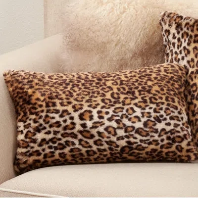 Saro Guépard Cheetah Rectangular Pillow Cover In Animal Print