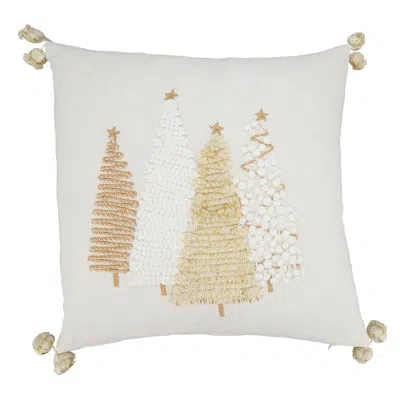 Saro Hallel 100% Cotton Throw Square Pillow Cover