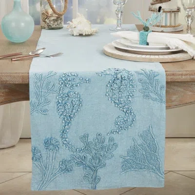 Saro Halyard Dining Linens In Blue