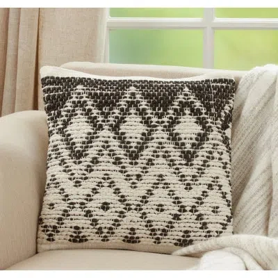 Saro Haniyah Square Pillow Cover & Insert In Polyester,polyfill