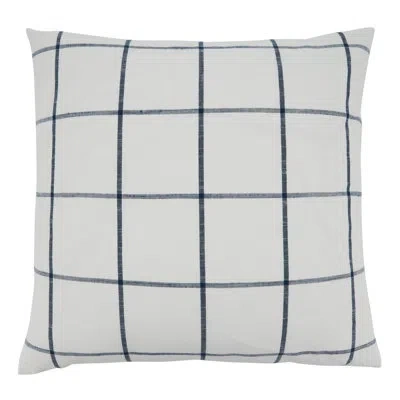 Saro Hester Cotton Throw Pillow Cover & Insert In Feathers,white